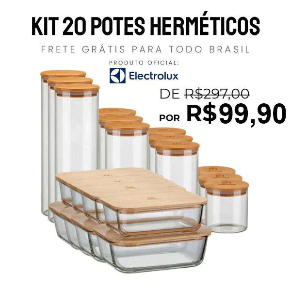 20 Potes Herméticos Compre 10 e Ganhe 10 Promoção Exclusiva 2024 - Organização e Frescor Garantidos!