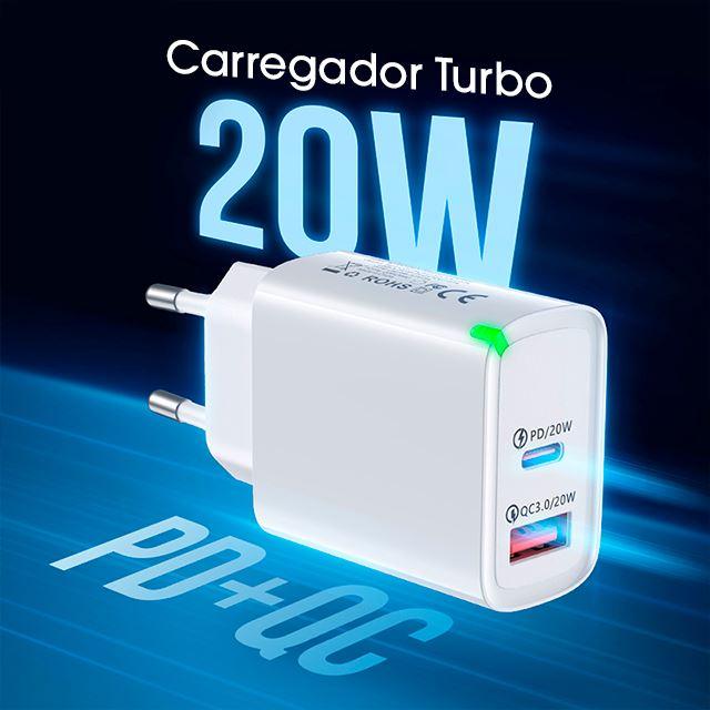 Tomada de Carregamento Rápido 20W